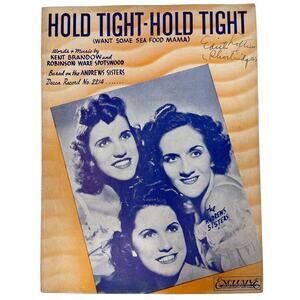 1939 Hold Tight Hold Tight Sheet Music Piano Andrew Sisters‎
